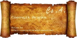 Csernyik Aranka névjegykártya